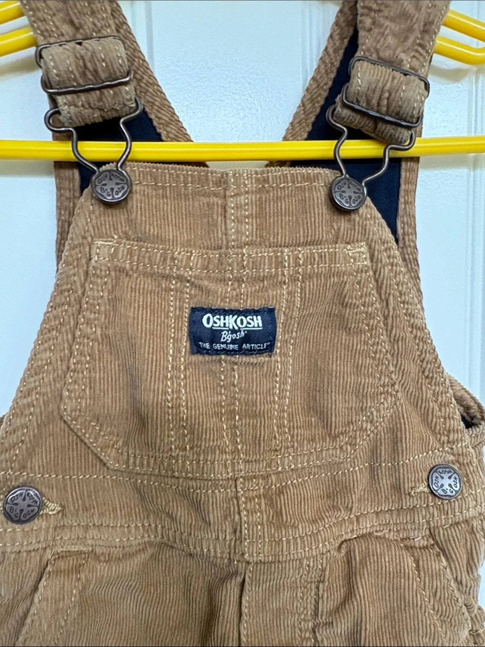 OshKosh B'gosh Tan Brown Corduroy Kids Overalls‎